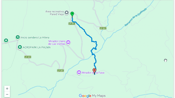La Palma Wanderwege GPX Google Maps